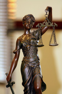 Lady Justice with a set of scales